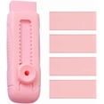 thumbnail image 1 of Soft Pink Erasers 4 1 Set, Sliding Retractable Eraser with 4 Refill Eraser for Precise Pencil Mark Removal, 1 of 3