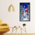 thumbnail image 3 of Kit de mosaico de arte hecho a mano con imágenes de ciervos y muñecos de nieve con pintura de diamantes de taladro redondo completo Hugtrwg Para estrenar, 3 of 9