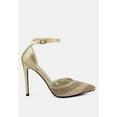 thumbnail image 2 of NOBLES Gold Rhinestone Patterned Stiletto Sandals, 2 of 6