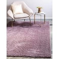 thumbnail image 2 of Unique Loom Studio Solid Shag Urban Modern Rug 9' x 12' Rectangle Mauve, 2 of 10