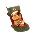 thumbnail image 1 of Cateissary Medias de Navidad bolsa de árbol de Navidad colgante de gran capacidad calcetines de Papá Noel aperitivos soporte de regalo escaparate fiesta Alce, 1 of 6