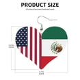 thumbnail image 3 of Leather Heart Earrings Dangle For Women America Mexico Flag Love Earrings Drop For Women, 3 of 6