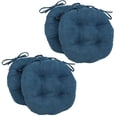 thumbnail image 1 of 16-inch Solid Micro Suede Round Tufted Chair Cushions (Set of 4), 1 of 2