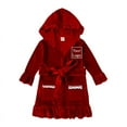 thumbnail image 1 of Conjunto de pijamas navideños de terciopelo para niños, pijamas familiares a juego para vacaciones, añade tu nombre, padre, madre y yo, ropa de dormir personalizada, 1 of 4