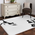 thumbnail image 4 of Black White Cat Area Rug 4x6 Washable Rug Non Slip Retro Art Animals Large Area Rug Indoor Floor Carpet for Entryway Bedroom Kitchen Living Room Home Office Dining Room Nursery, 4 of 8