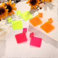 thumbnail image 3 of 3 Pairs 80's Neon Earrings Retro Earrings 80S Square Drop Dangle Earrings for Women Girls Cosplay Pa, 3 of 5