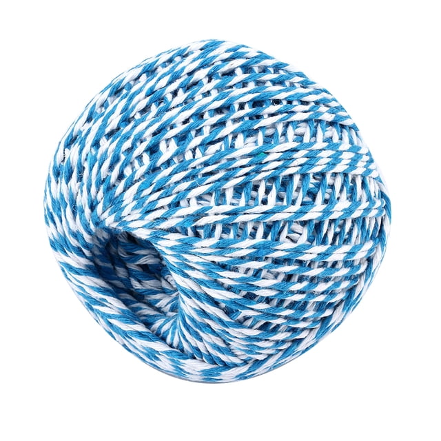 Maoww Cotton Thread Weave Socks Clothes Hats Clothing Practicing Prop Sewing Rope Multicolored 100 Meters for Beginners DIY Ropes blue + white
