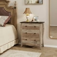 thumbnail image 4 of Costway 1 PCS Commode Champêtre de 30 Pouces avec 3 Tiroirs en Tissu Pliants Trousse Anti-Basculement Brun, 4 of 10