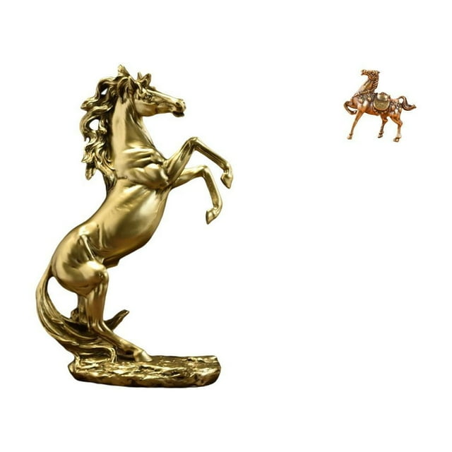 Estatua del caballo,Estatua de caballo de pie hecha a mano de resina de cafetería,Figura de caballo,Adorno de caballo,escultura animal,decoración de escritorio,Figuras de caballos vintage