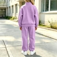 thumbnail image 7 of ITSAME Girls Outfit 2-Piece Half Zip Mock Neck Sweatshirt and Sweatpants Fall Winter Athletic Casual Set Size 10, 7 of 7