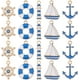 thumbnail image 1 of 1 caja de 60 piezas de 5 estilos de dijes náuticos, dijes de ancla, aleación a granel, azul océano, mar, marinero, barco, azul marino, baliza, dije de verano, 1 of 6