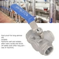 thumbnail image 4 of 3 Way Female Ball Valve, 3/4 Inch NPT Ports L Type Ball Valve Wide Application Rustproof  for Construction Sites, 4 of 7