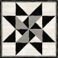 thumbnail image 2 of Reed, Tara 20x20 Gold Ornate Wood Framed with Double Matting Museum Art Print Titled - Black  and White Quilt Block XIV, 2 of 4