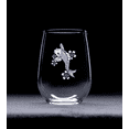 thumbnail image 2 of C&M Personal Gifts 17 oz Koi Fish Gift for Men and Women Stemless Wine Glasses, 2 of 5