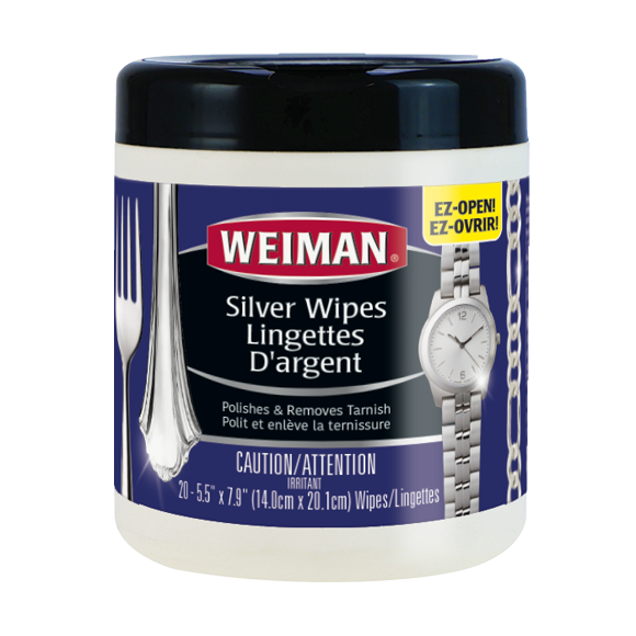 Weiman Silver Cleaner Wipes, Removes Tarnish, 20 Count