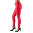 thumbnail image 3 of Fashion2Love Women's Juniors Colombian Design Butt Lift Push Up Mid Waist Skinny Jeans, 3 of 9