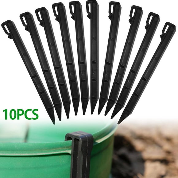 10Pcs Garden Landscape Edging Stake 10 Plastic Lawn Edging Stake Landscape Edging Spike Garden Netting Ground Stakes Du