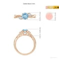 thumbnail image 5 of ANGARA Natural Nature Inspired Aquamarine & Diamond Twisted Vine Ring in 14K Rose Gold for Women (Size-6mm) | March Birthstone, Birthday, Anniversary, Jewelry Gift for Women | Natural Aquamarine Ring, 5 of 9