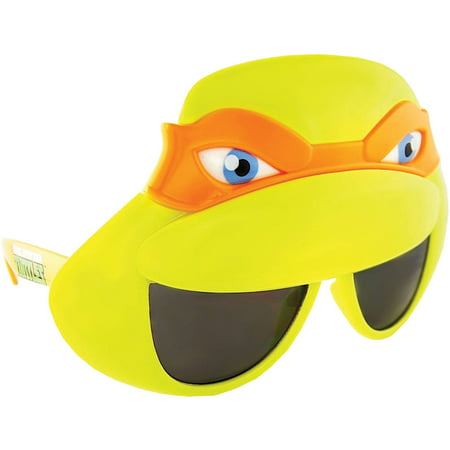 Michaelangelo Teenage Mutant Ninja Turtle Sunstache Glasses Adult Halloween Accessory
