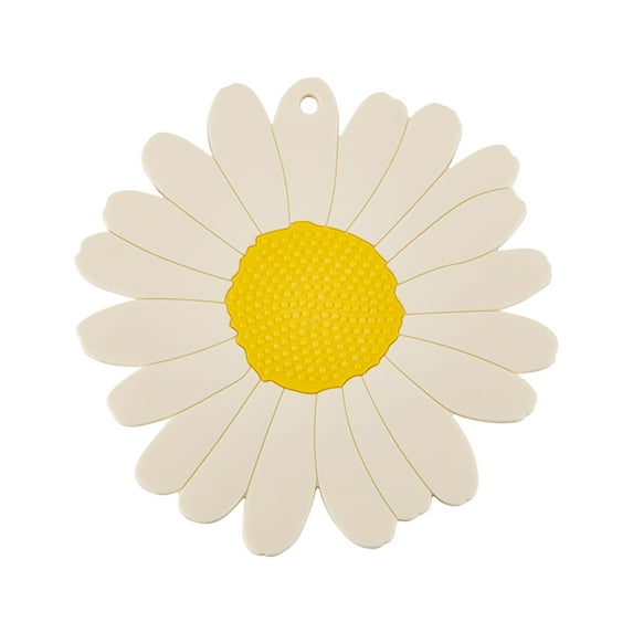 hirigin Daisy Table Mats Insulation Non-Slip Flower Shape Table Decoration Table Mat for Protect Dining Table
