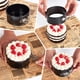 thumbnail image 3 of 8 moldes desmontables de 4 pulgadas para mini tartas de queso con fondo extraíble, antiadherentes, antifugas, redondos, para tartas, pizzas y quiches (negro), 3 of 5