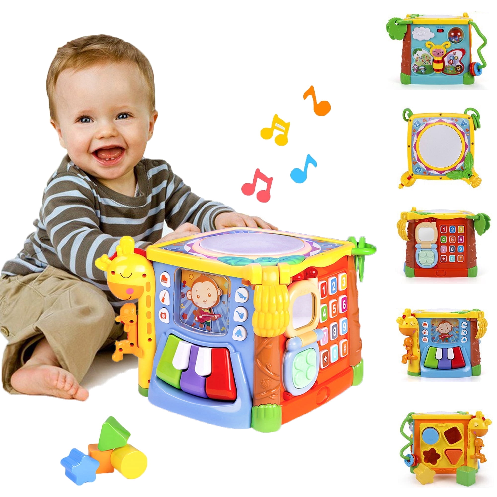 チャイルドブレッスル LeapFrog Touch and Learn Wooden Activity Cube Exclusive - Walmart.com