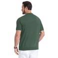thumbnail image 6 of Iceglad Mens Knit Polo Shirt Short Sleeve Lightweight Viscose Polo Sweater Casual Ribbed Textured Summer Golf Shirt Soft Breathable Fashion Pullover, 6 of 9