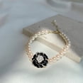 thumbnail image 1 of Collar de perlas Camellia Nocturne con diseño de nicho, estilo retro francés, elegante, sentido del diseño, cadena de clavícula, 1 of 6