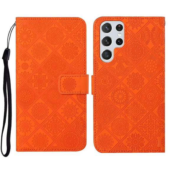 For Samsung Galaxy S23 Ultra 5G Ethnic Style Embossed Pattern Leather Phone Case For Samsung Galaxy S23 Ultra 5G