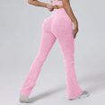 thumbnail image 5 of Timegard Yoga Pants Women Ribbed Flare Leggings Skinny High Waist Butt Lifting Athletic Workout Pants, 5 of 8