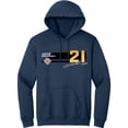thumbnail image 2 of Men's E2 Apparel Heather Navy Josh Berry Motorcraft Pullover Hoodie, 2 of 3