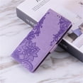 thumbnail image 3 of Nalacover Wallet For Samsung Galaxy A13 5G Case,Stylish Full Protection Embossed Lotus Pattern PU Leather Flip Kickstand Card Slots Shockproof Magnetic Cover with Wrist Strap.Purple, 3 of 6