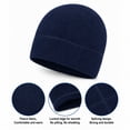 thumbnail image 6 of BlinkLLX Winter Warm Soft Thick Windproof Skiing Fleece Casual Outdoor Beanie Hat, Multicolor, Unisex Adult, 3 Pieces, 6 of 6