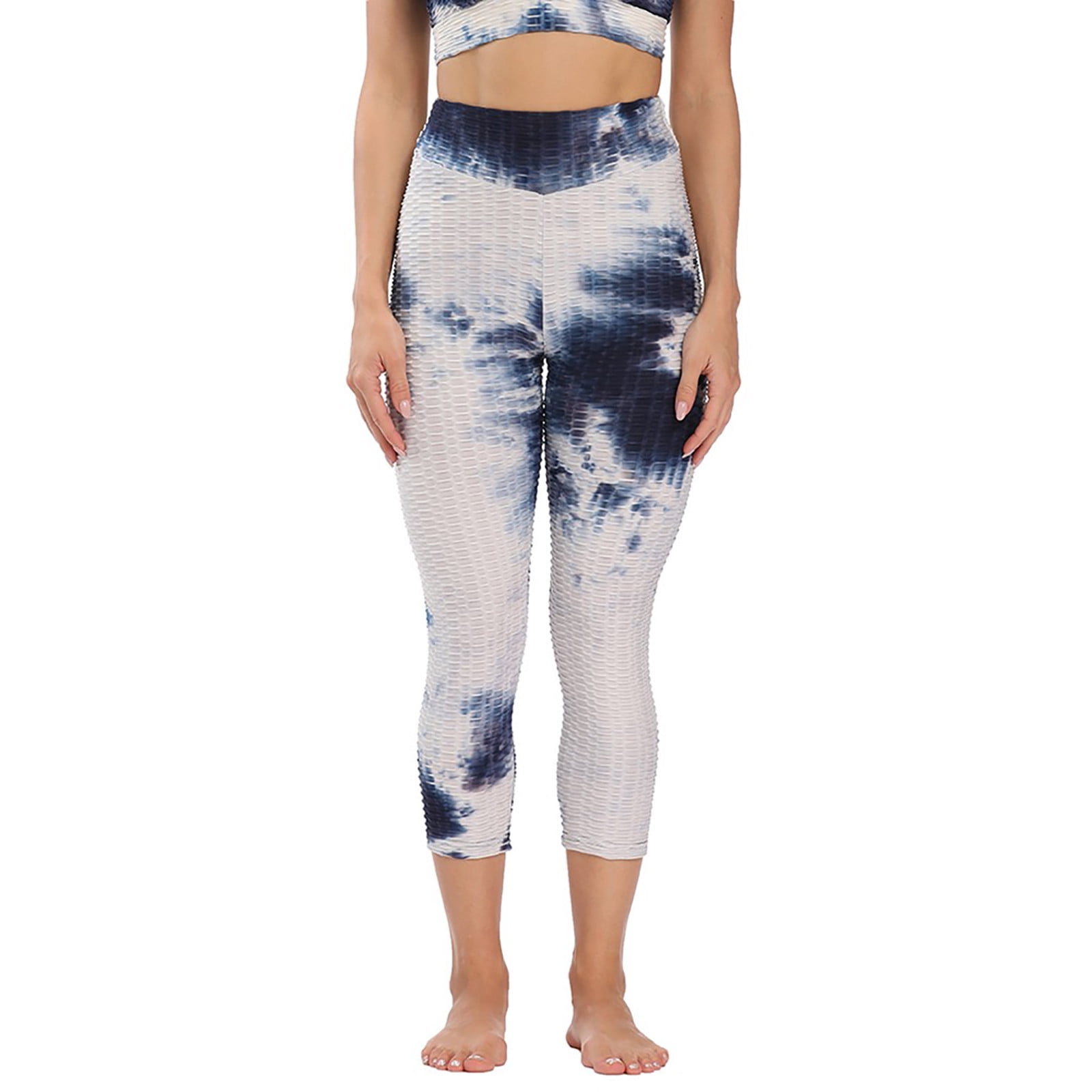 Puntoco Women'S Clearance Yoga Pants High Waist Running TieDye Pants