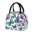 thumbnail image 6 of 7L Volume Handheld Insulated Reusable Meal Tote Lunch Bags Colorful Butterflies, 6 of 6