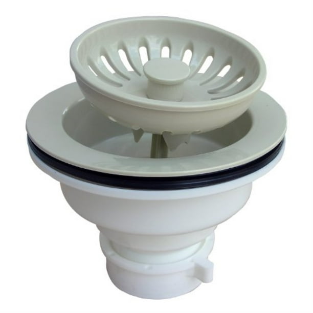 LASCO 031059AL Heavy Duty PVC Body Kitchen Sink Basket Strainer