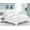 White, variant on Elegant Comfort Wrinkle Resistant - Silky Soft Dobby Stripe Bed-in-a-Bag 8-Piece Comforter Set, Full/Queen, White