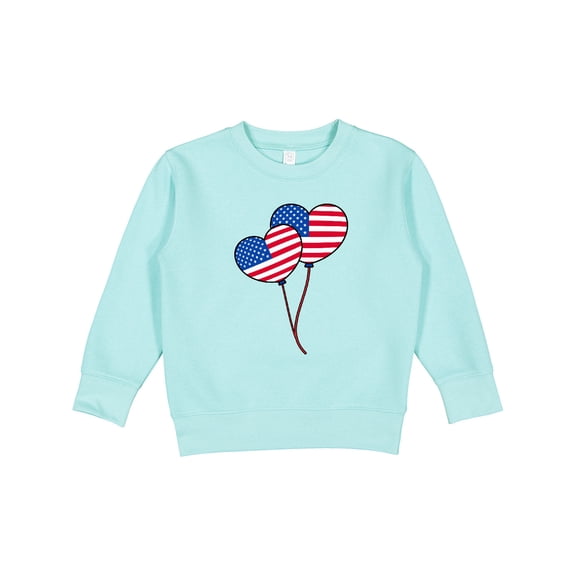 Inktastic American Flag Heart Balloons Toddler Sweatshirt