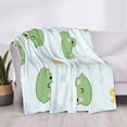 thumbnail image 3 of Balery Kawaii Frogs Manta de Franela con Dibujo, Lujo Ultra Suave y Cálido, Antipelusa y Resistente a las Arrugas para Cama, Sofá, Camping -80"x60", 3 of 6