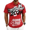 thumbnail image 2 of 2026 Soccer Cup Jersey for Men, Polo Collar Short Sleeve Country Flag & Ball Graphic Top - Moisture-Wicking Fan Tee for Stadium & Daily Outings Red XXXL, 2 of 5