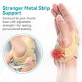 thumbnail image 3 of HPQ Upgraded Thumb Brace for CMC Joint Pain Relief – Thumb Splint Support for Arthritis, Tendonitis, Osteoarthritis – CMC Thumb Stabilizer for Men & Women., 3 of 9