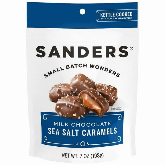 Sanders Sea Salt Caramels, Milk Chocolate, 7.0 oz Pack of 3