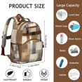 thumbnail image 6 of Brown and Grey Abstract Art Artwork Backpack for School,Cute School Bag,Schoolbag with Adjustable Shoulder Straps & Padded Back,15.25"x11.5"x5.25", 6 of 6