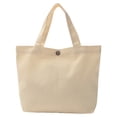 thumbnail image 1 of Unique Bargains Canvas Tote Bag with Handle Reusable Handbag Shopping Bags White, 1 of 5