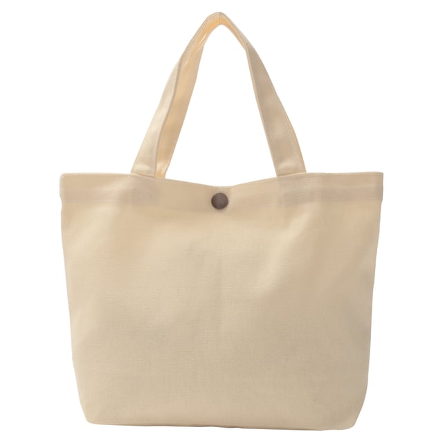 Unique Bargains Canvas Tote Bag with Handle Reusable Handbag Shopping Bags White