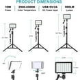 thumbnail image 2 of Led Video Light for Camera, RGB Photography Lighting Kit (2 Packs) with Tripod/Remote,Dimmable 6500K for Desktop Filming/Streaming/Video Conferencing/Studio Shooting, 2 of 8