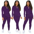 thumbnail image 3 of Ensemble de Yoga pour Femmes Mode Ensemble de Sport 2 Pcs Manches Longues, 3 of 9