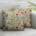 thumbnail image 3 of ERAPDAUR  Floral Throw Pillow Cushion Cover, Vintage Garden Plants Herbs Flowers Botanical Classic Design Art, Decorative Square Accent Pillow Case 22x22in, 3 of 5
