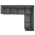 thumbnail image 4 of Modway Triumph 6-Piece Channel Performance Velvet Tufted Sectional Sofa in Gray, 4 of 11