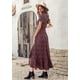 thumbnail image 2 of Vestido largo cruzado PRETTYGARDEN para mujer con escote en V y abertura floral, 2 of 8